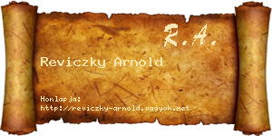 Reviczky Arnold névjegykártya