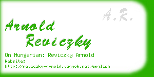 arnold reviczky business card